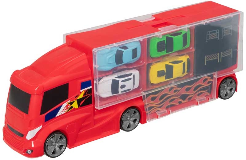 Teamsterz Metro City Truck Carry Case including 4 cars.