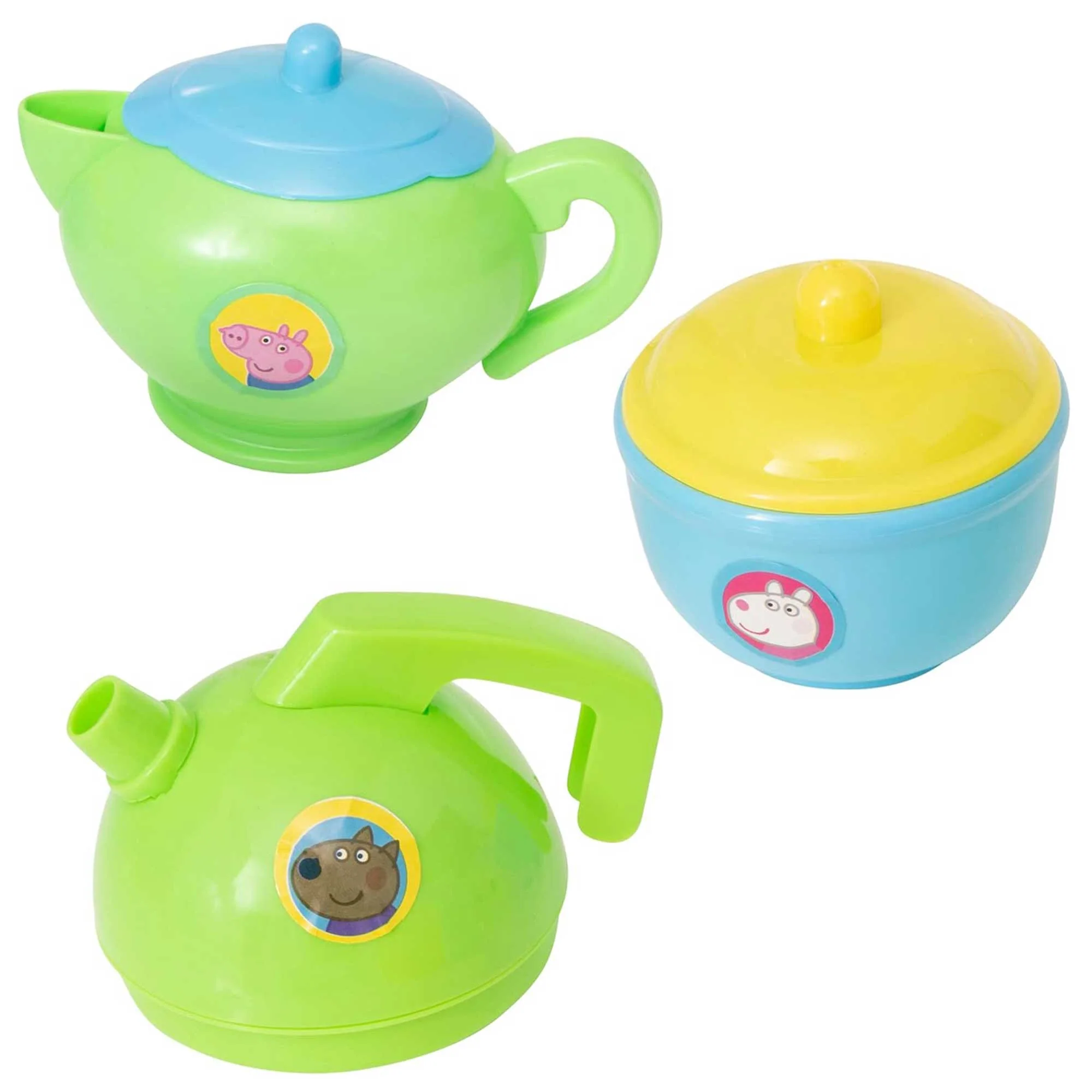 Peppa Pig Tea Party Set Roleplay | Includes Teapot, Kettle, Sugar Bowl, Cup & Saucers and Cutlery For Ages 3+