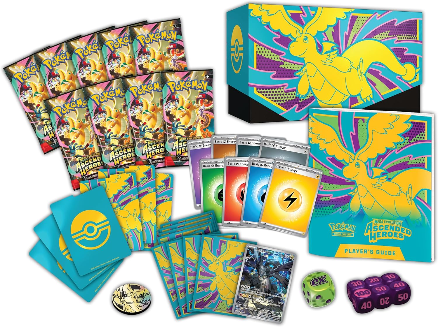 Pokémon Mega Evolution Ascended Heroes Elite Trainer Box with 9 Booster Packs