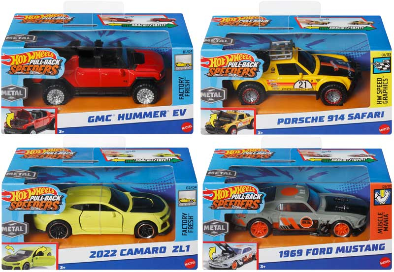 HOT WHEELS PULL-BACK SPEEDERS ASSORTED