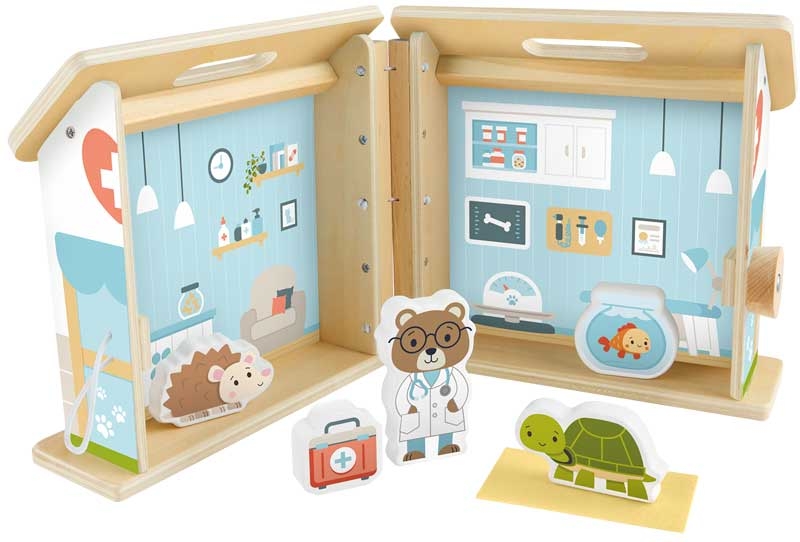 FISHER-PRICE WOODEN ON-THE-GO PET HOSPITAL