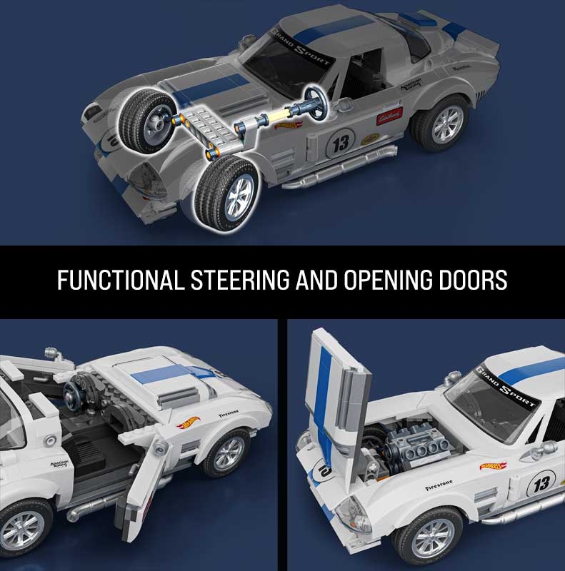 MATTEL BRICK SHOP HOT WHEELS CORVETTE GRAND SPORT