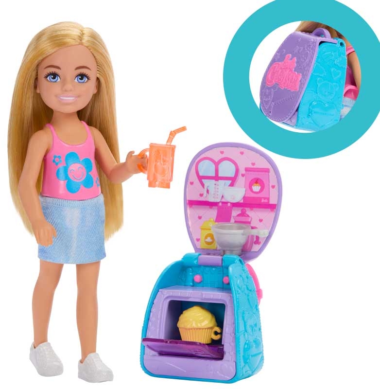 BARBIE CHELSEA BACKPACK PLAYSET AND DOLL