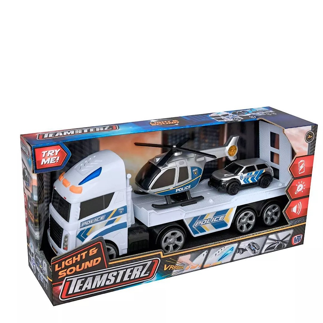 Teamsterz Light & Sound Police Heli Transporter
