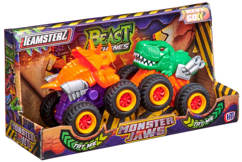 Teamsterz Beast Machines Monster Jaws 2 Pack trucks. Race, crash and battle the monster truck