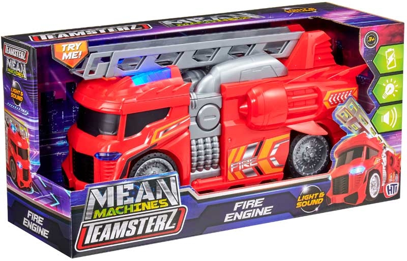 Teamsterz Mean Machines Fire Engine | Fire Truck Toy With Realistic Lights & Sounds | Firefighter Emergency Rescue Truck Toys | Extendable Fire Ladder |...