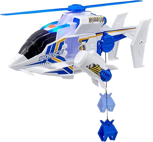 Teamsterz Mean Machine Helicopter | Police Emergency Service Helicopter With Realistic Lights & Sounds | 3+ Unisex Kids