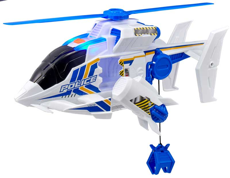 Teamsterz Mean Machine Helicopter | Police Emergency Service Helicopter With Realistic Lights & Sounds | 3+ Unisex Kids