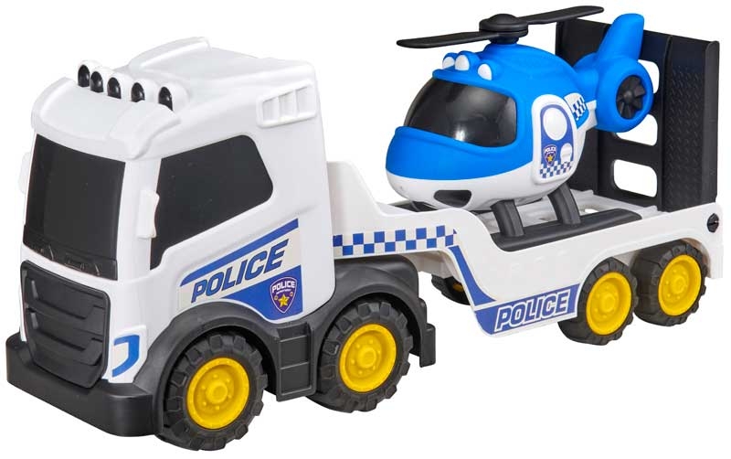 Teamsterz Chunky Trucks Police Mega Transporter With 1 Vehicle - Sold Assorted