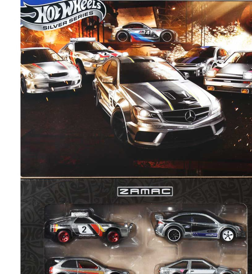 Hot Wheels Silver Series ZAMAC Multipack - 1:64 Scale Die-Cast Toy Cars & Trucks, Vehicles