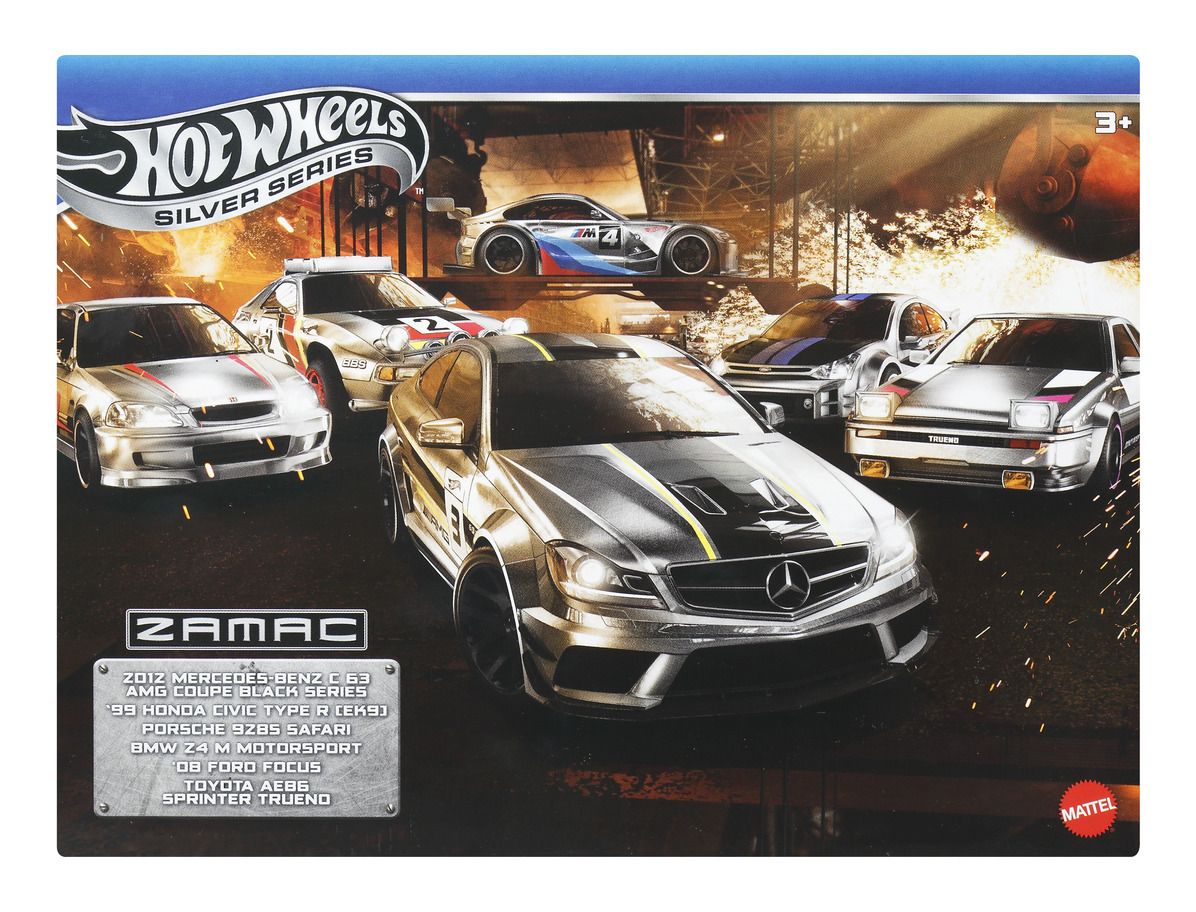Hot Wheels Silver Series ZAMAC Multipack - 1:64 Scale Die-Cast Toy Cars & Trucks, Vehicles