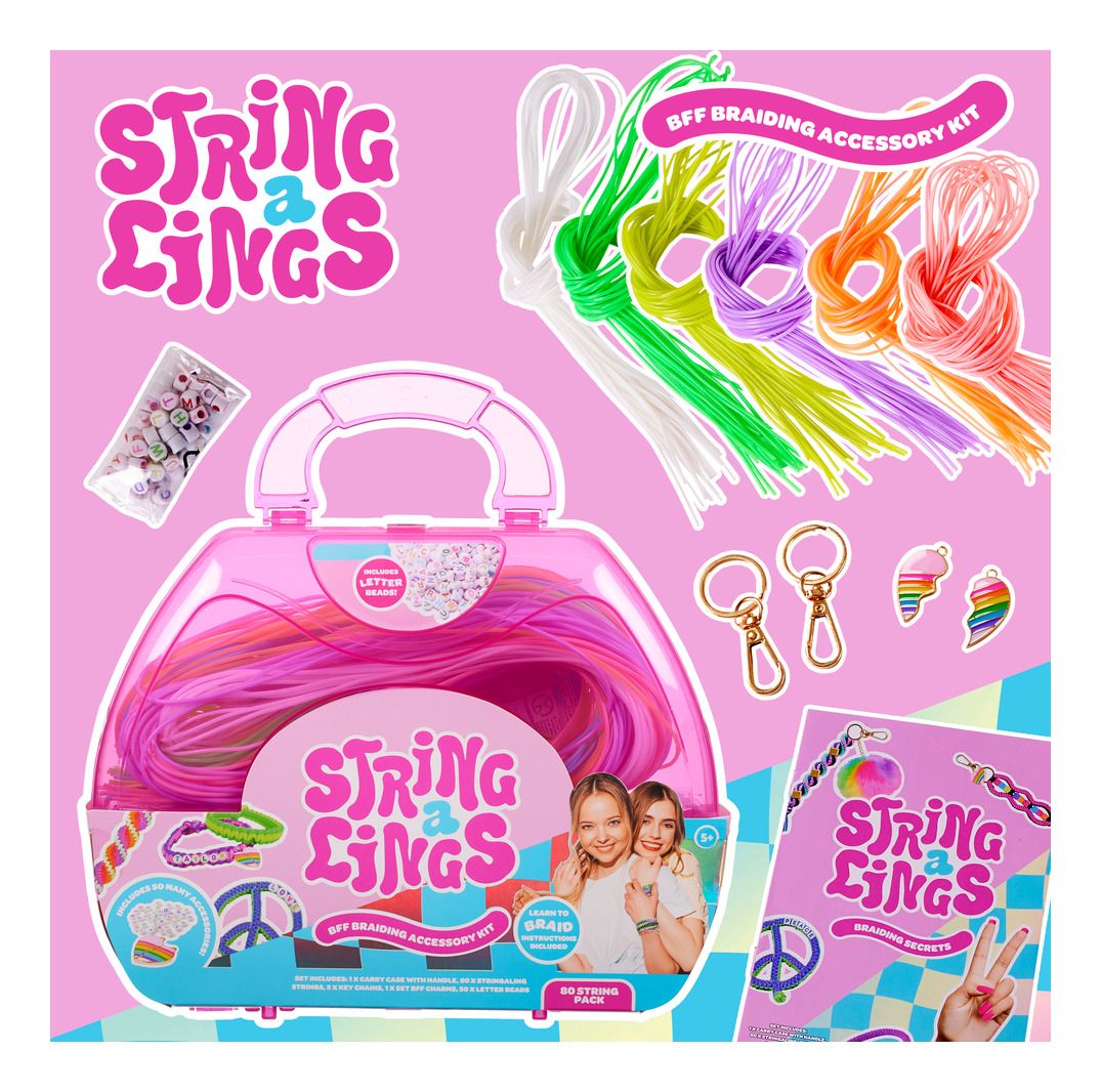 Stringalings BFF Braiding Accessory Kit - Braid, Plait, Loop and Knot! Create your own fun creations with Stringalings!