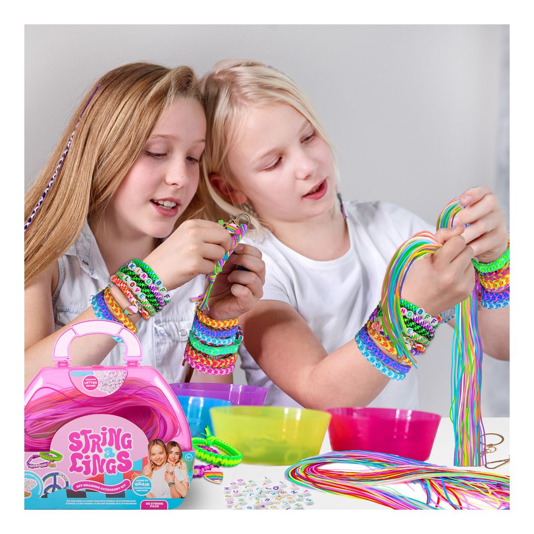 Stringalings BFF Braiding Accessory Kit - Braid, Plait, Loop and Knot! Create your own fun creations with Stringalings!