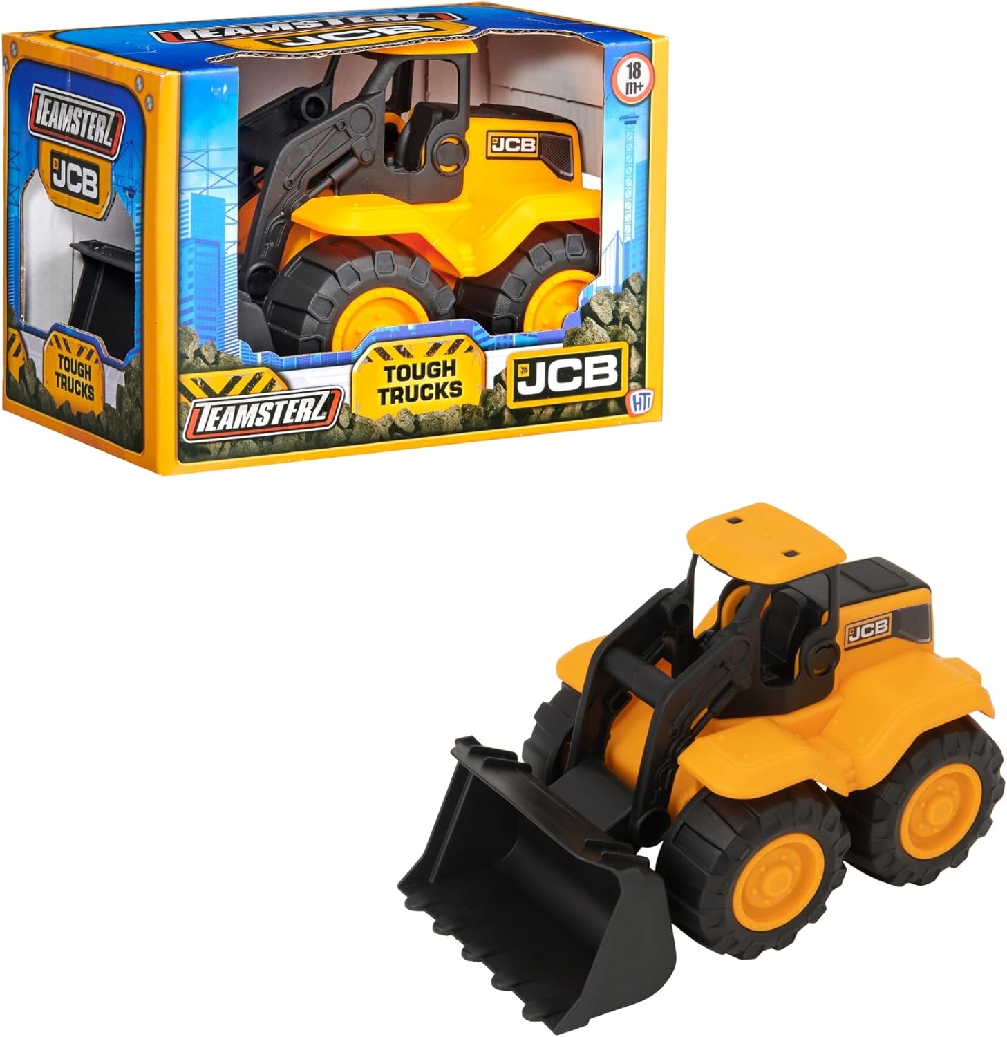 TEAMSTERZ JCB TOUGH TRUCKS - 7" WHEEL LOADER  Durable Vehicle for Kids 18M+ | Great for Indoor, Outdoor & Sandpit Play | Fun for Boys & Girls