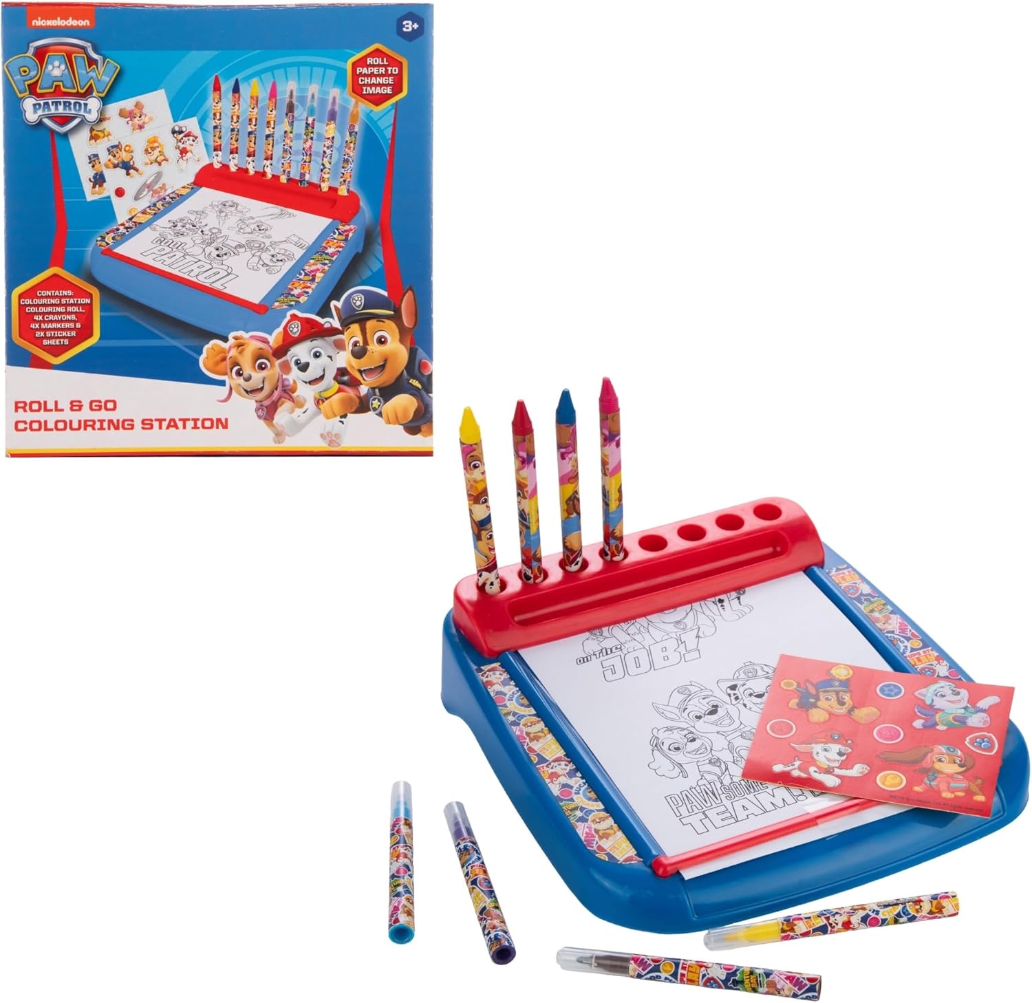 Paw Patrol Roll and Go Colouring Station
