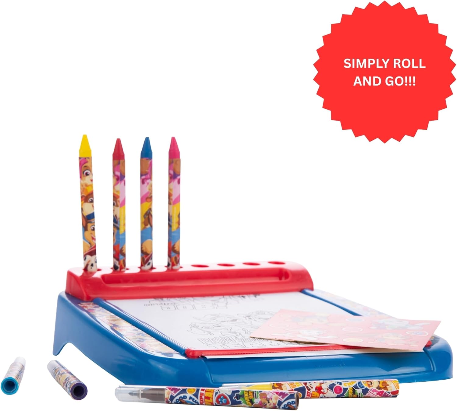 Paw Patrol Roll and Go Colouring Station