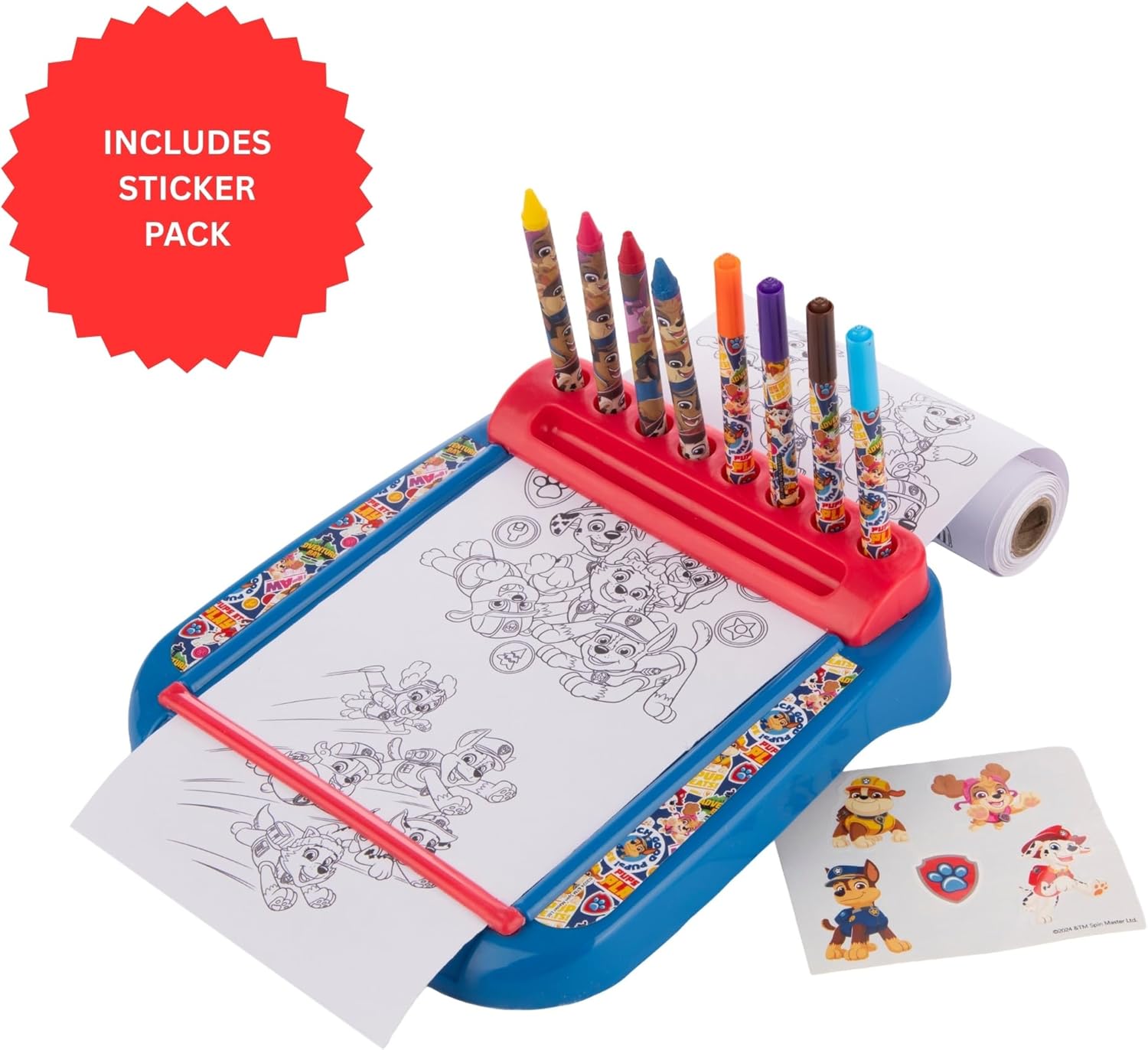 Paw Patrol Roll and Go Colouring Station
