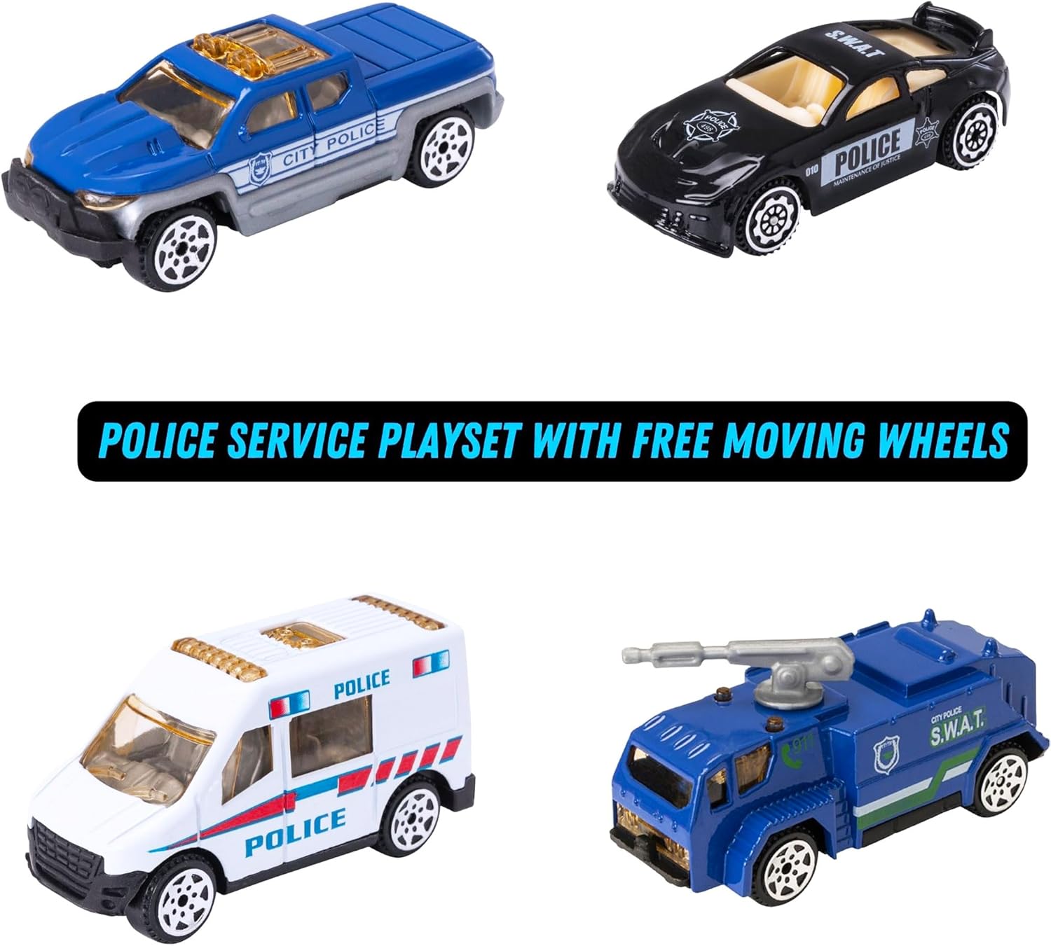 Teamsterz Police Service Transporter Vehicle Playset | Police car, Lorry And Police Service Vehicle Toys | Indoor And Outdoor Sandpit Toys | Toy Car Launcher | Cars Storage And Ramp | Ages 3+