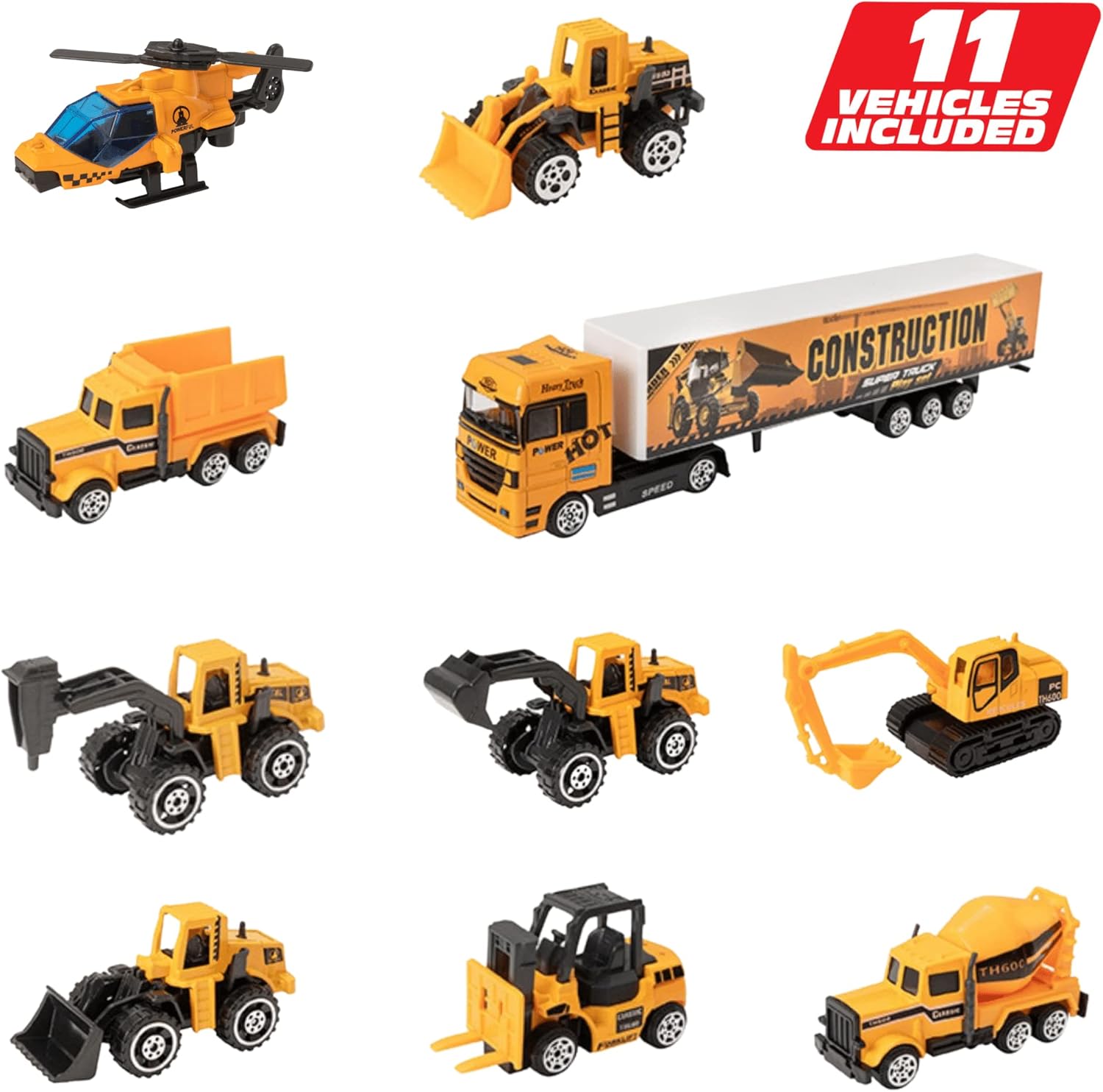 Teamsterz Construction Transporter Vehicle Playset | Construction Car, Lorry And Construction Truck Toys | Indoor And Outdoor Sandpit Toys | Toy Car Launcher | Cars Storage And Ramp | Ages 3+