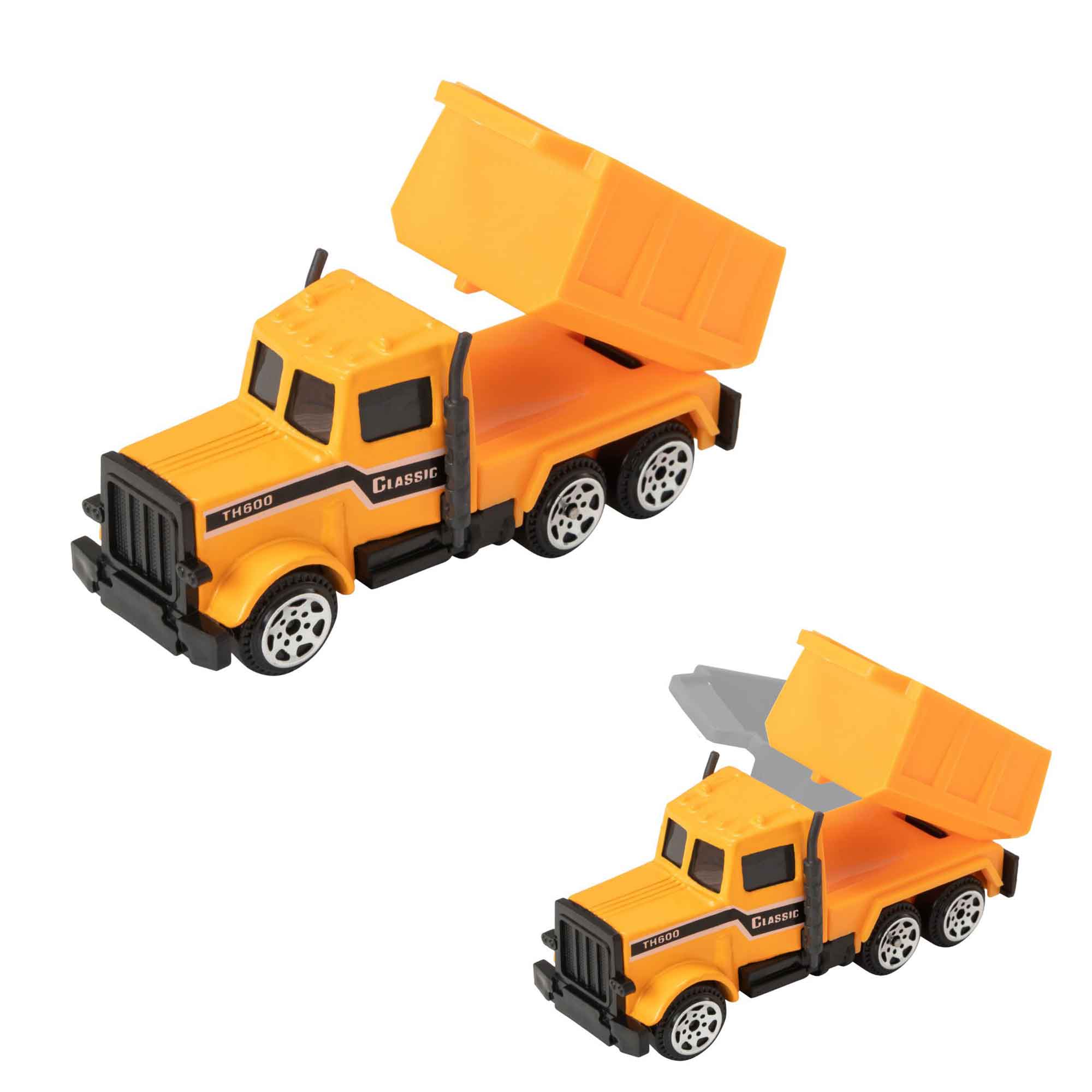 Teamsterz Construction Transporter Vehicle Playset | Construction Car, Lorry And Construction Truck Toys | Indoor And Outdoor Sandpit Toys | Toy Car Launcher | Cars Storage And Ramp | Ages 3+