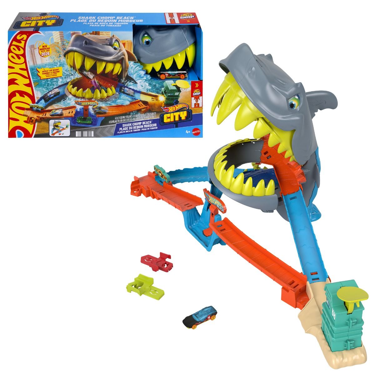 Hot Wheels City Shark Beach Playset