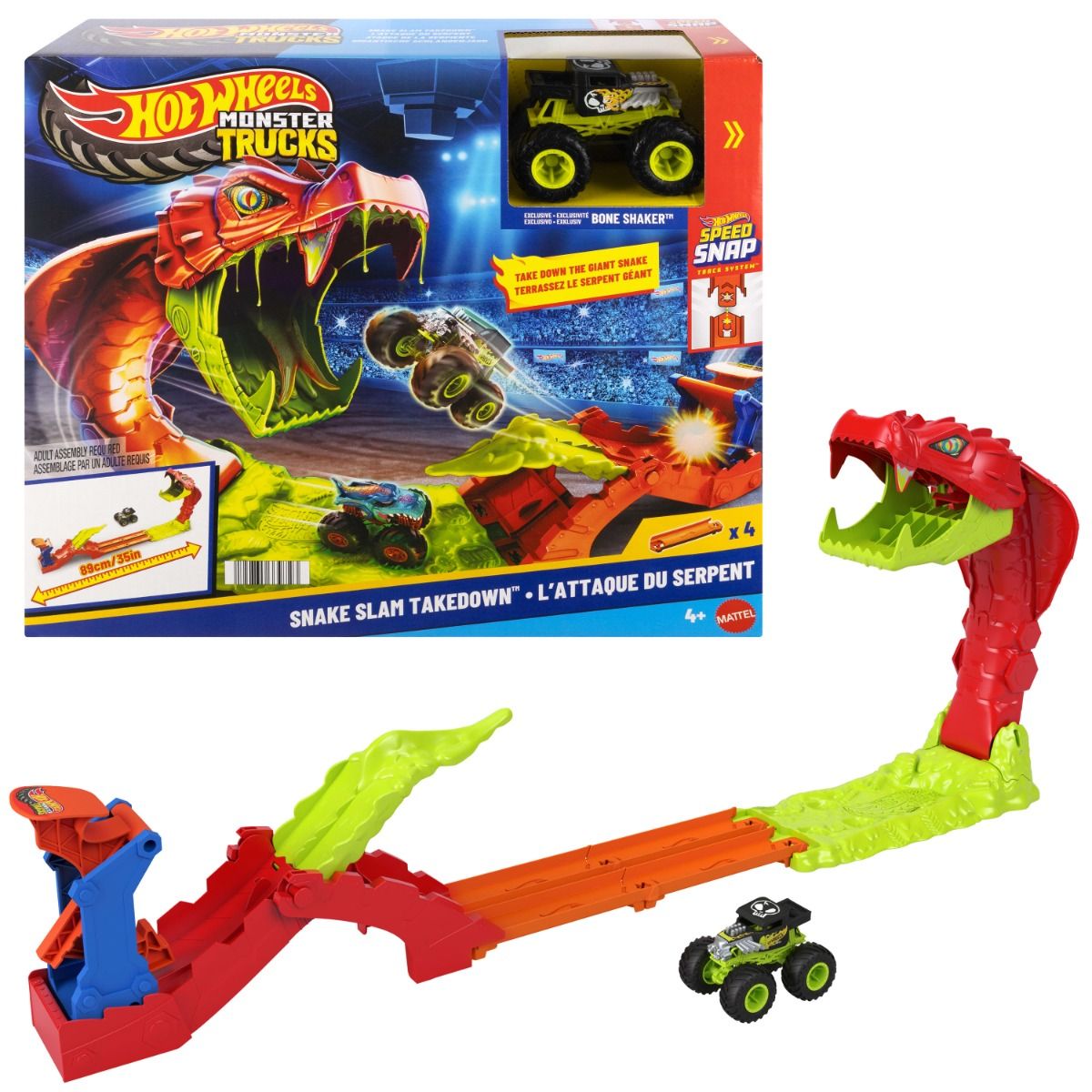 Hot Wheels Monster Trucks 1:64 Snake Slam Takedown