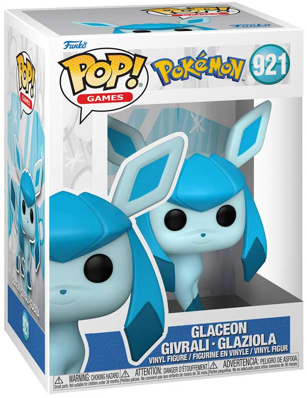 Funko POP GAMES: Pokemon Glaceon 921 - 4" Vinyl Figure in Pop Protector for Collectors