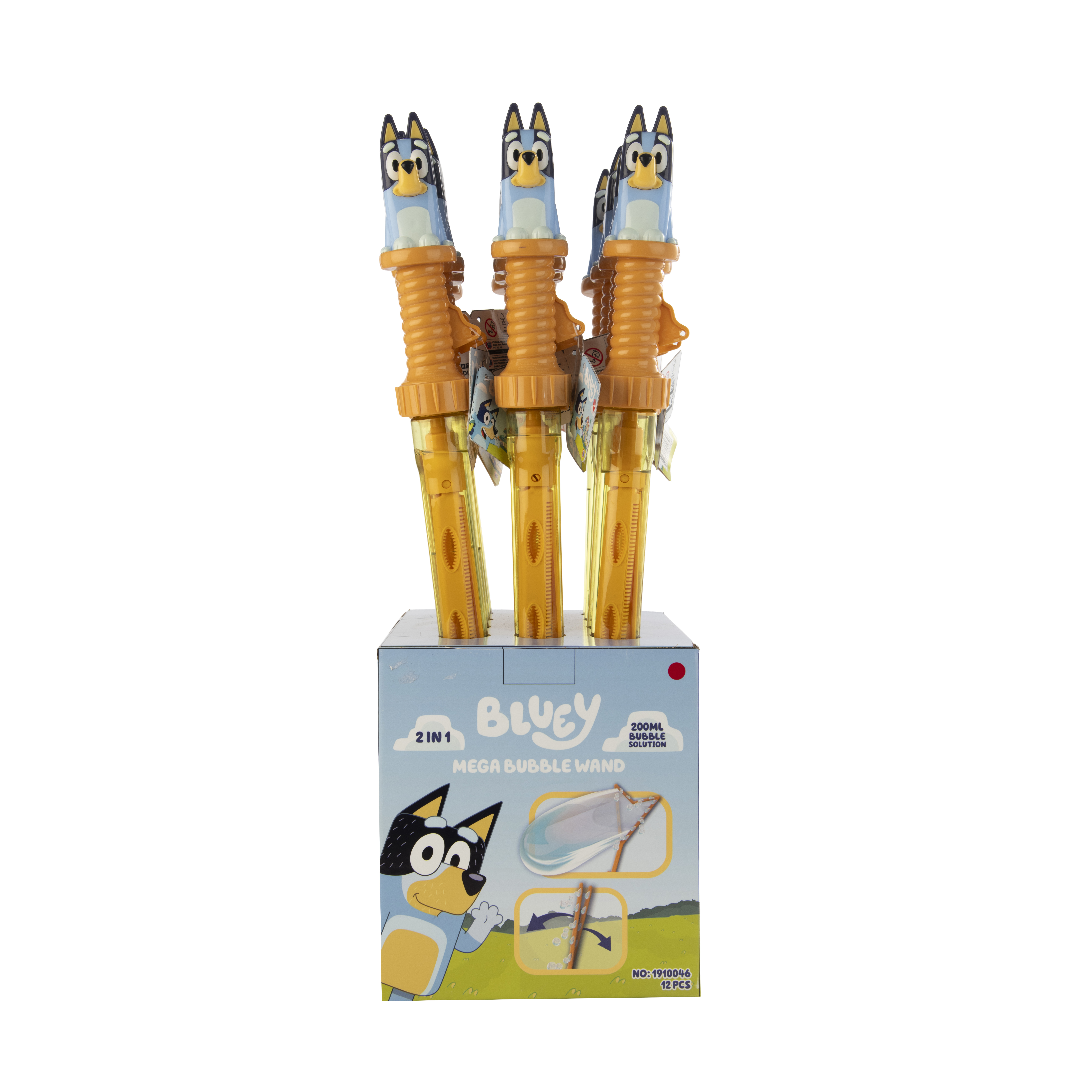 BLUEY 2 IN 1 MEGA BUBBLE WANDS - Fun Kids Toy for Bubble Fun with Bluey Characters