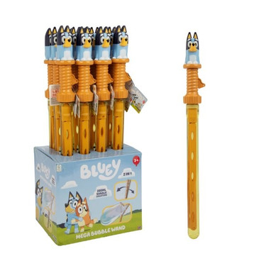 BLUEY 2 IN 1 MEGA BUBBLE WANDS - Fun Kids Toy for Bubble Fun with Bluey Characters