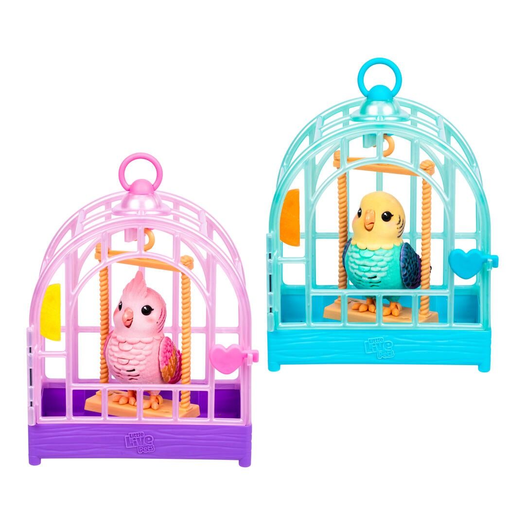 Little Live Pets My Really Real Bird & Cage Indie Interactive Toy with Lifelike Feathers and 20 Sounds for Kids