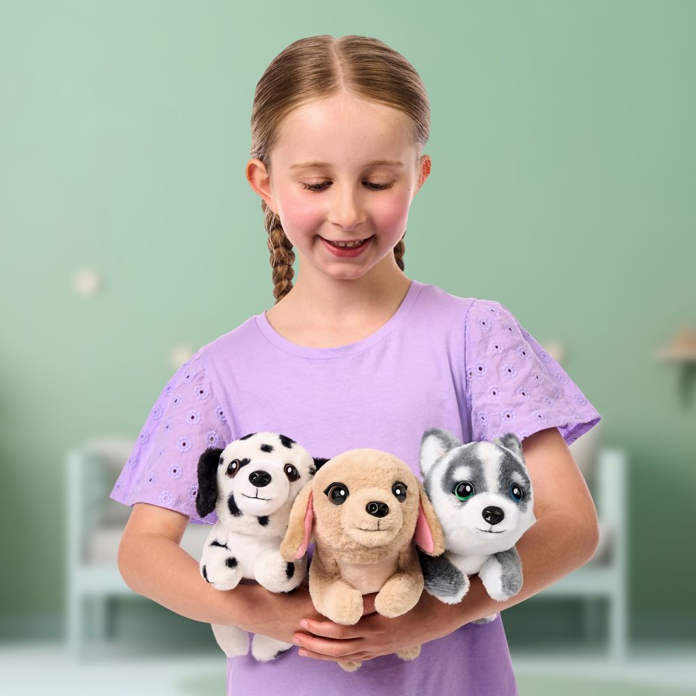 Little Live Pets My Really Real Puppy Minis- Aurora the Husky| Interactive Puppy with 20+ Sounds & Reactions- Includes Basket for Display. Fun & Adorable Gift for Kids (11cm/4.3in tall)