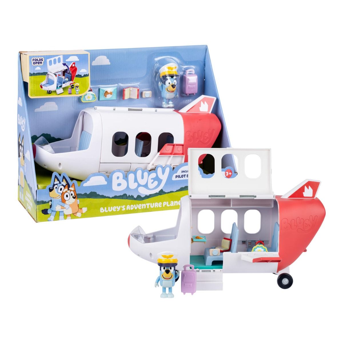 Bluey's Jet - Bluey's Adventure Plane Toy Car for Collectors & Fans of the Bluey Series