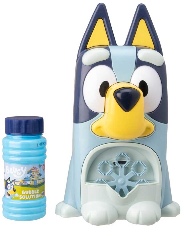 Bluey Bubble Machine - Cute Character Design for Kids, Continuous Bubble Fun, Easy to Use with 118ml Solution, Eco-Friendly Packaging, Battery Operated for Outdoor Play
