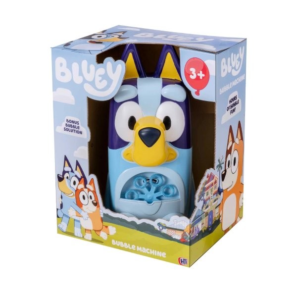 Bluey Bubble Machine - Cute Character Design for Kids, Continuous Bubble Fun, Easy to Use with 118ml Solution, Eco-Friendly Packaging, Battery Operated for Outdoor Play
