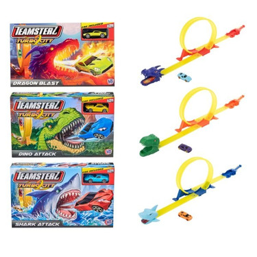 Teamsterz Turbo City Beast Attack + 1 car (3 Assortment)