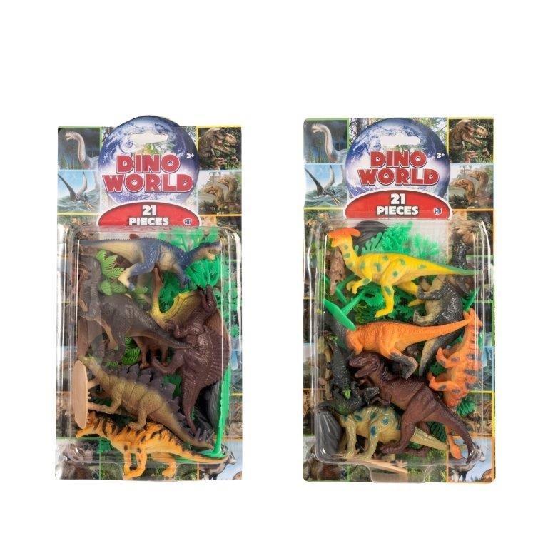 Natural World Dino World 21 Piece Set - Educational Toy for Kids, Dinosaur Figures, Fun Learning Experience