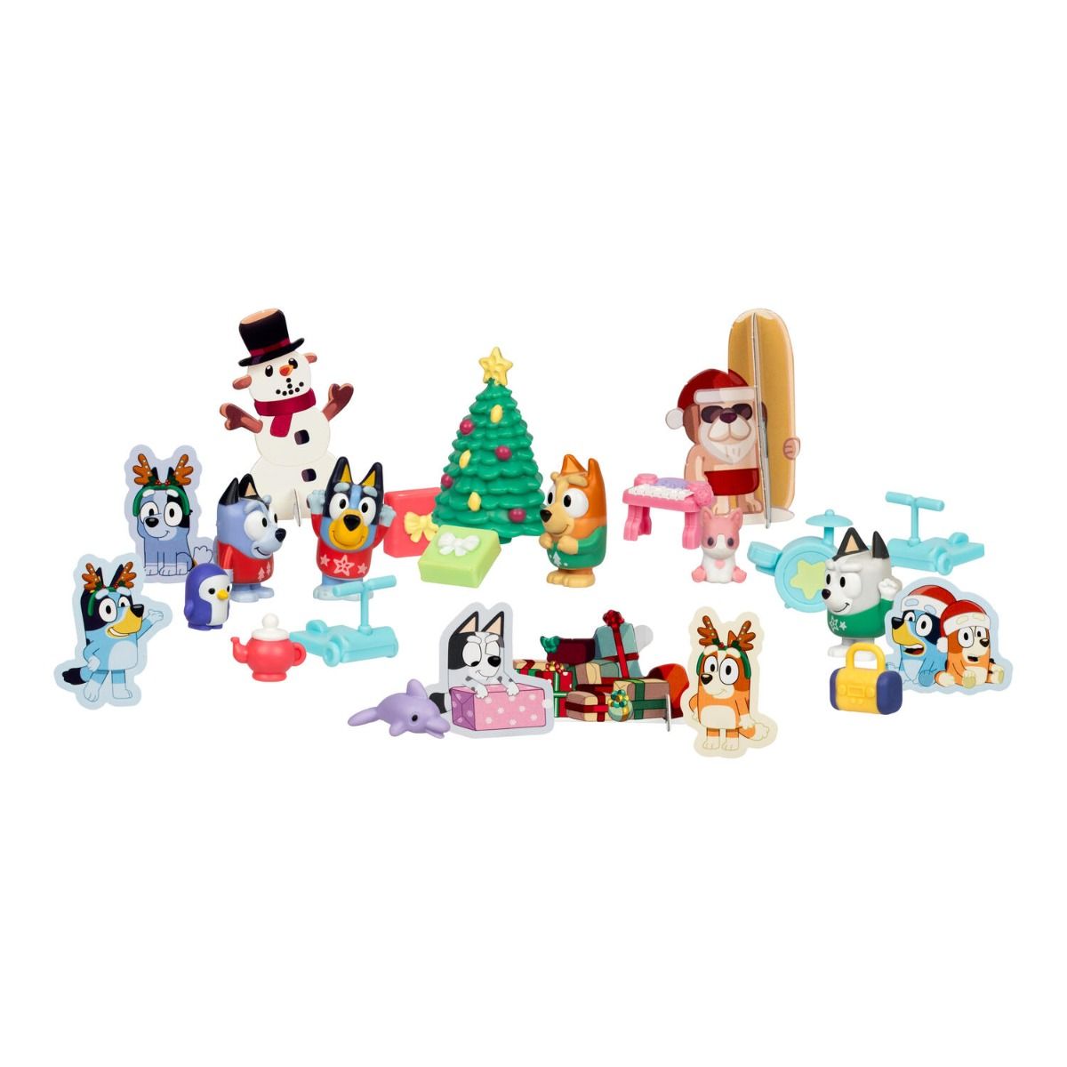 Bluey Mini Figure Advent Calendar 2026 - 24 Festive Surprises with 4 Christmas Sweater Figures & 12 Accessories for Kids & Adults