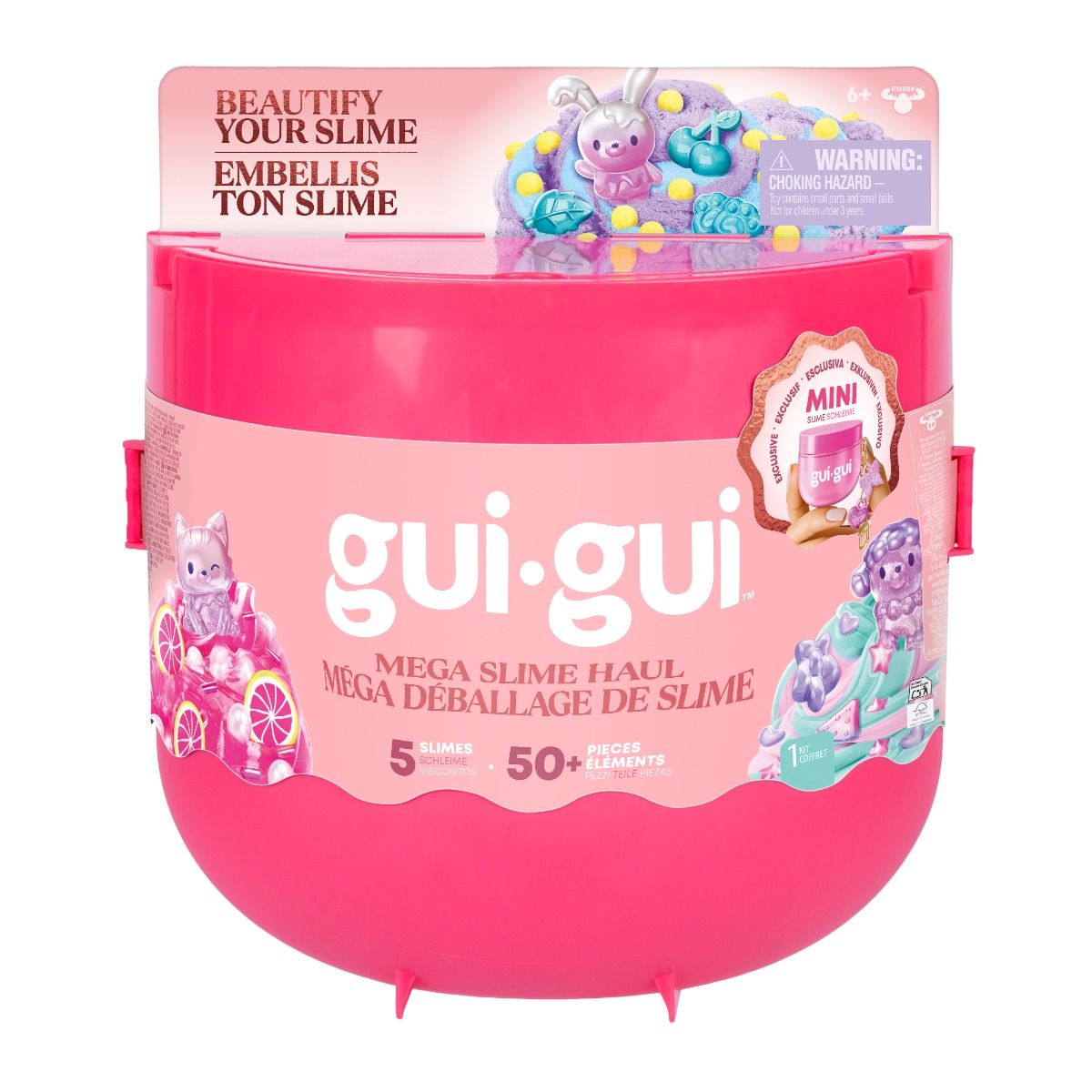Gui Gui Mega Slime Haul - 50-Piece Premium Set with 4 Signature Slimes for Vibrant Creations & Elevated Finishes