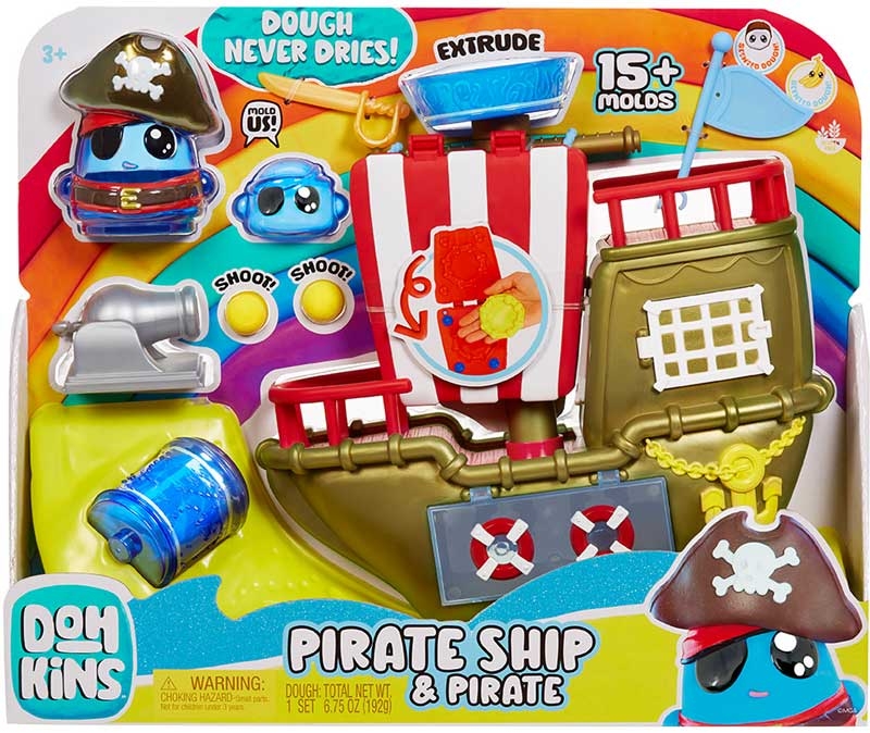 Dohkins Pirate Ship Modelling Dough Playset – Creative Pirate Adventure Set for Kids Ages 3+