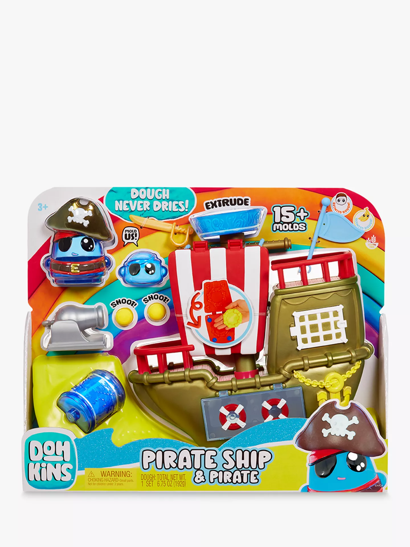 Dohkins Pirate Ship Modelling Dough Playset – Creative Pirate Adventure Set for Kids Ages 3+