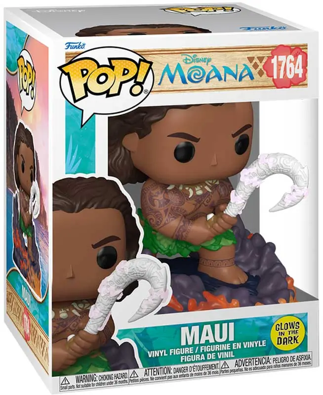 Funko Pop! Disney Moana Maui 1764 Glow in the Dark Vinyl Figure Collectible Toy