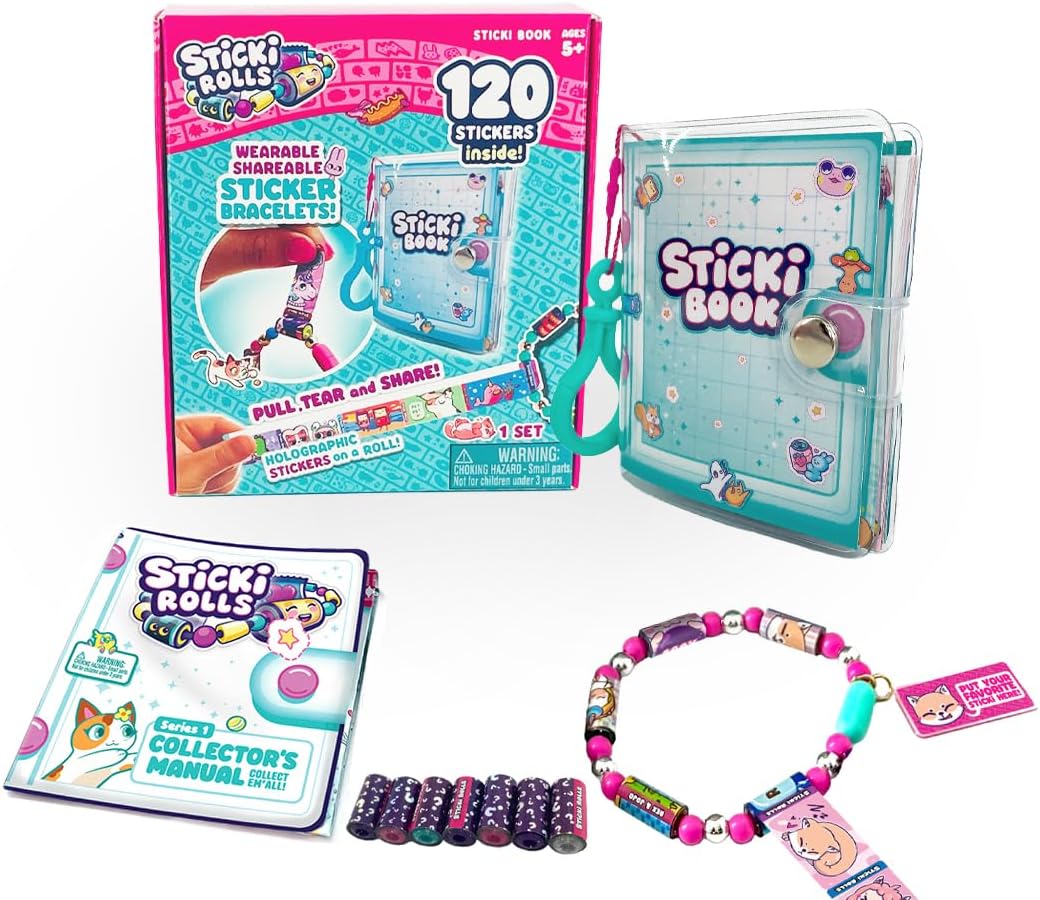 Sticki Rolls Sticki Book Pack – Volume 3 | Collect, Create & Share 120 Kawaii Stickers