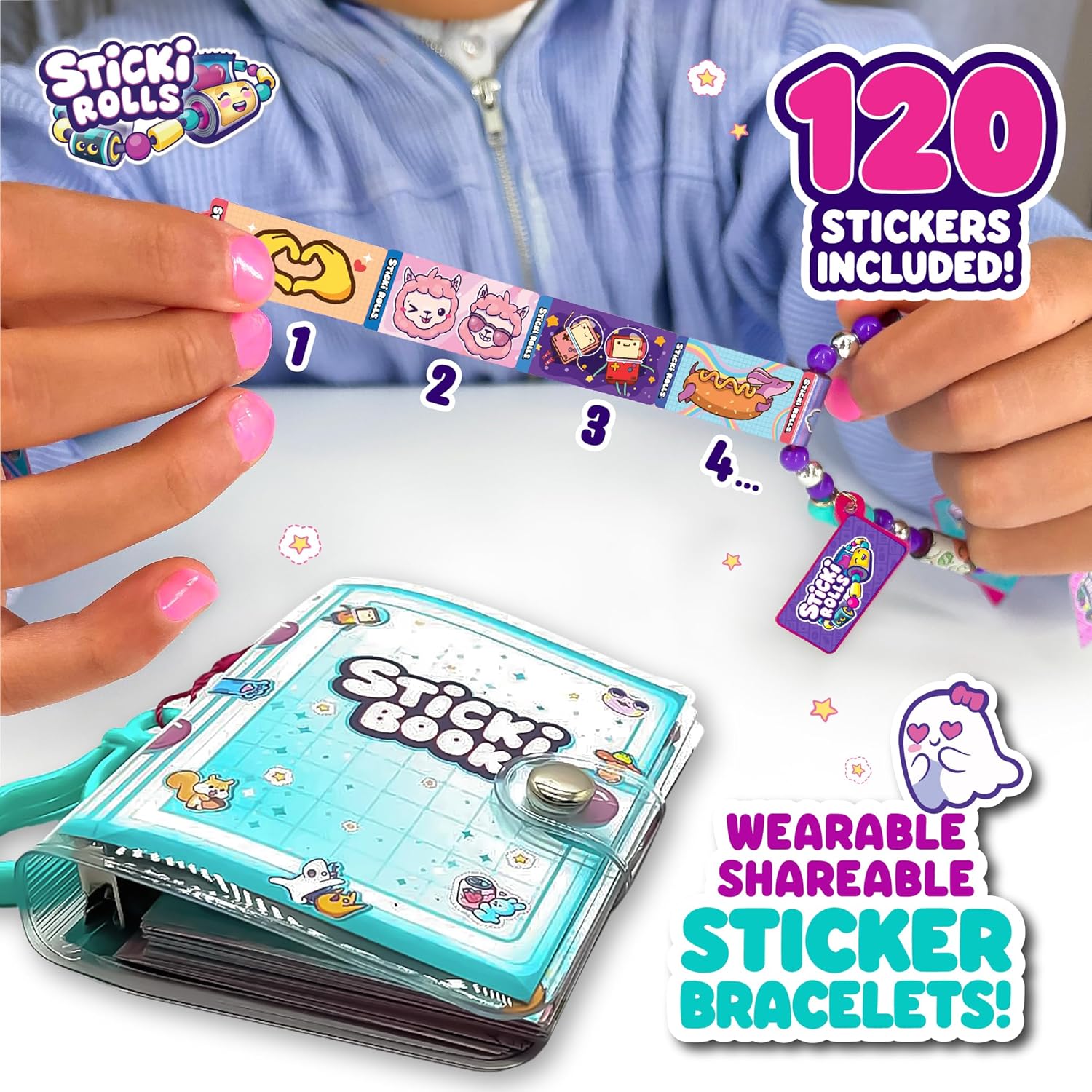 Sticki Rolls Sticki Book Pack – Volume 3 | Collect, Create & Share 120 Kawaii Stickers