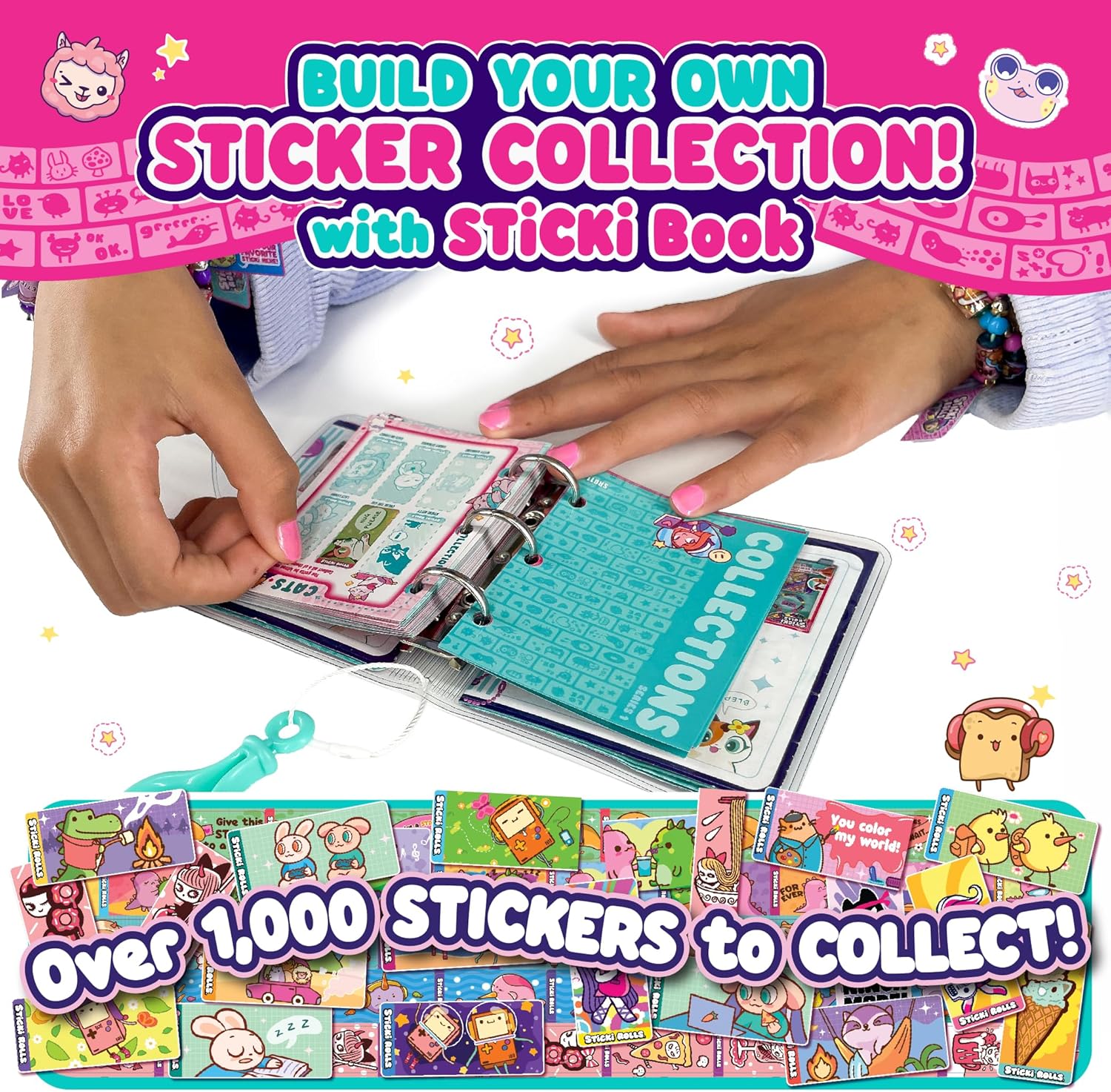 Sticki Rolls Sticki Book Pack – Volume 3 | Collect, Create & Share 120 Kawaii Stickers