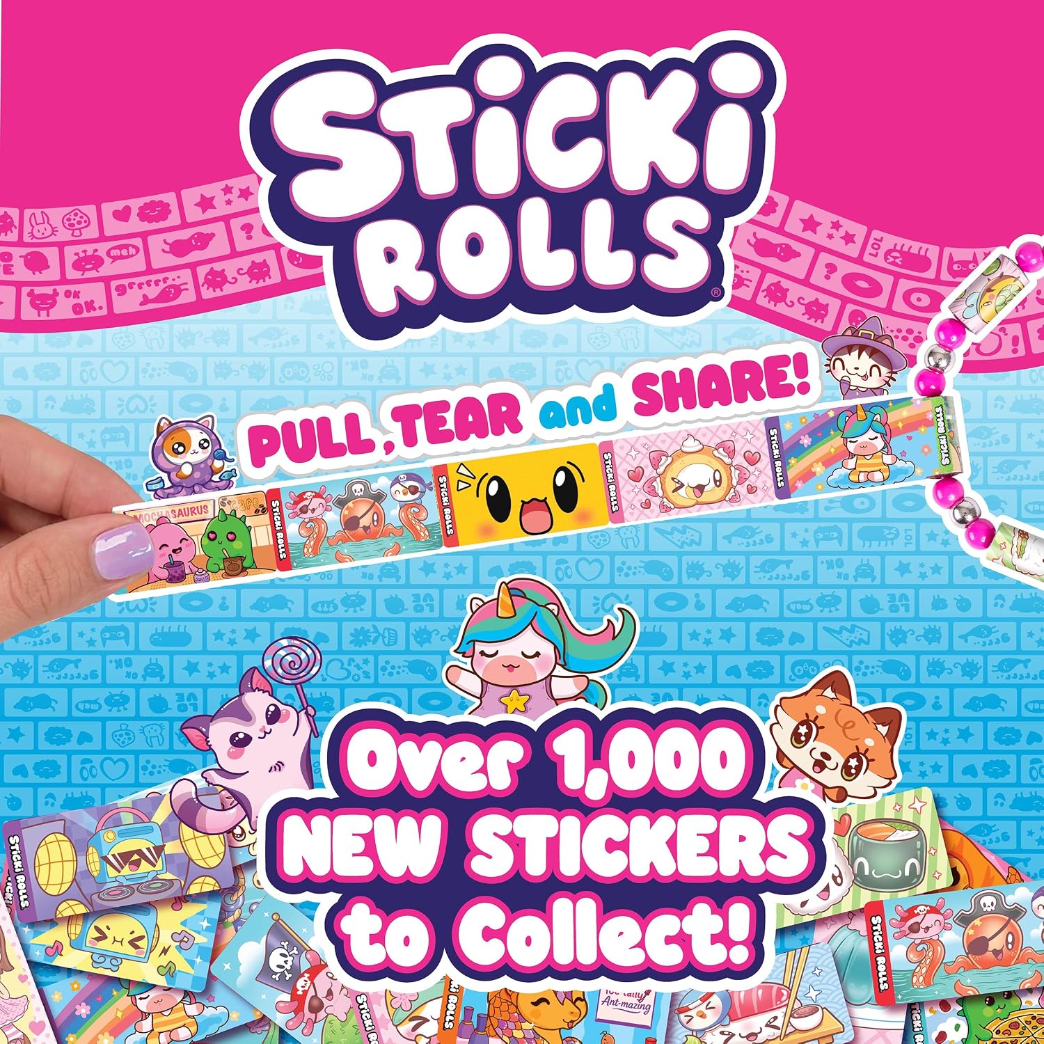 Sticki Rolls Sticki Rolluxe – Series 3 | Wearable Sticker Handbag & Jewellery Craft Kit