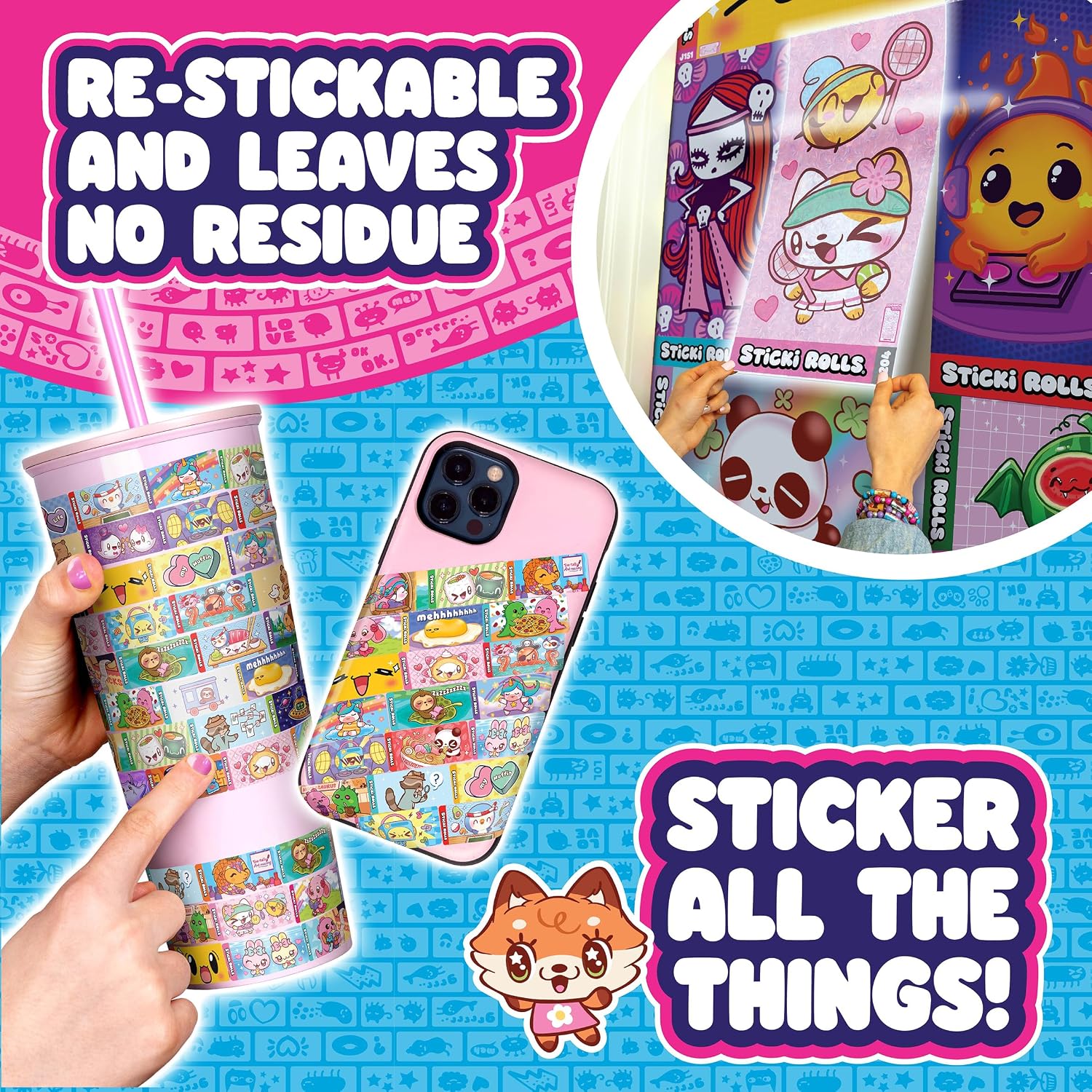 Sticki Rolls Sticki Rolluxe – Series 3 | Wearable Sticker Handbag & Jewellery Craft Kit