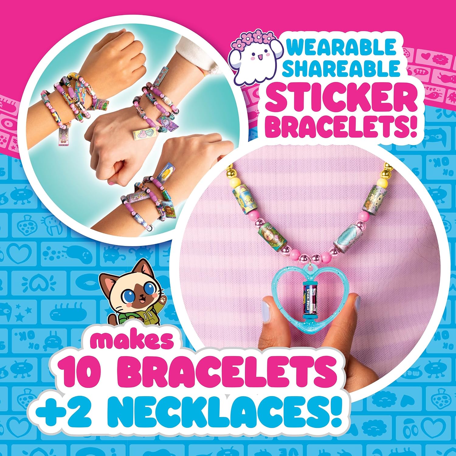 Sticki Rolls Sticki Rolluxe – Series 3 | Wearable Sticker Handbag & Jewellery Craft Kit