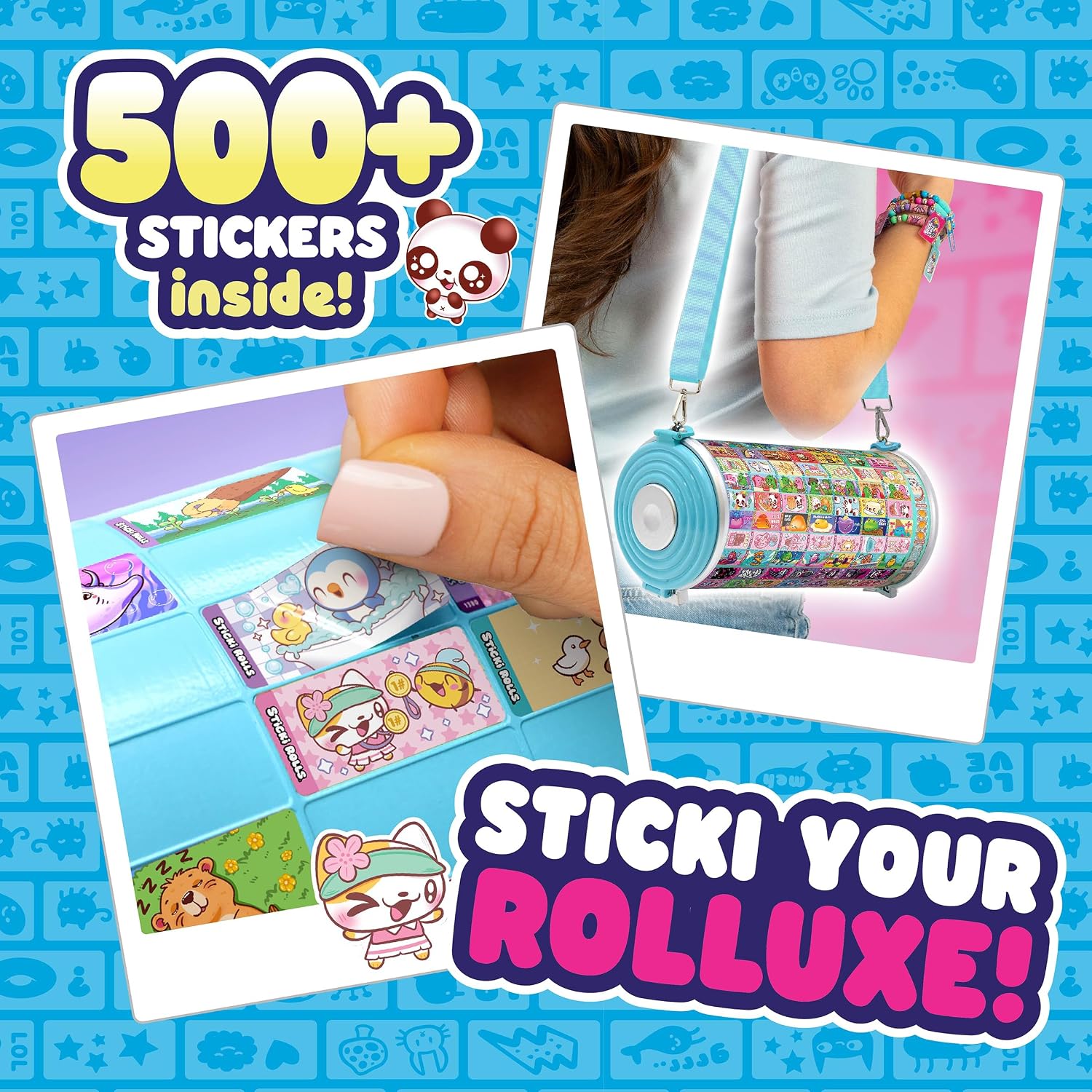 Sticki Rolls Sticki Rolluxe – Series 3 | Wearable Sticker Handbag & Jewellery Craft Kit
