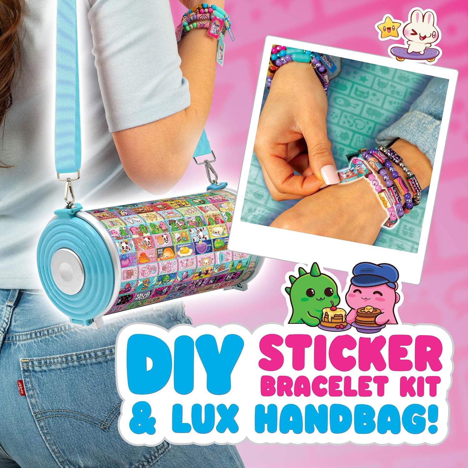 Sticki Rolls Sticki Rolluxe – Series 3 | Wearable Sticker Handbag & Jewellery Craft Kit