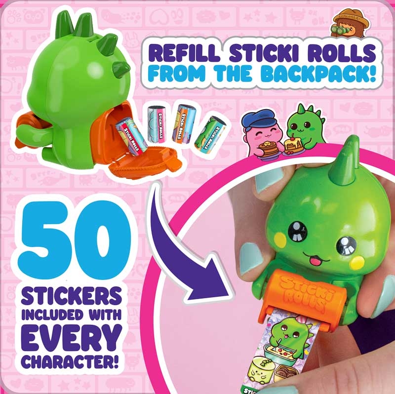 Sticki Rolls Sticki Mates – Series 3 Collectible Sticker Dispensers (Assorted)